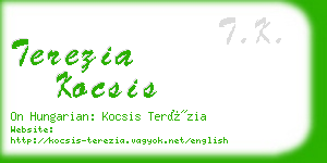 terezia kocsis business card